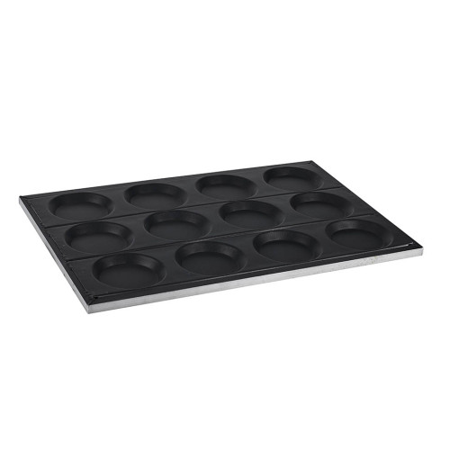 Stamped baking tray 460x330 for hamburger buns, diameter 100mm with Teflon coating