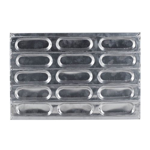 Stamped baking tray 530x325 GN 1/1 for hot dog buns with Teflon coating