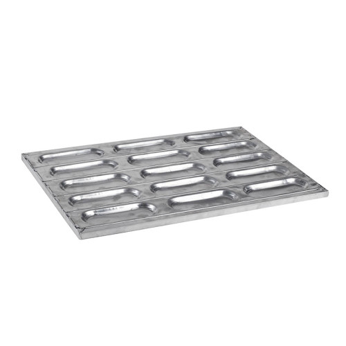 Stamped baking tray 600x400 for hot dog buns